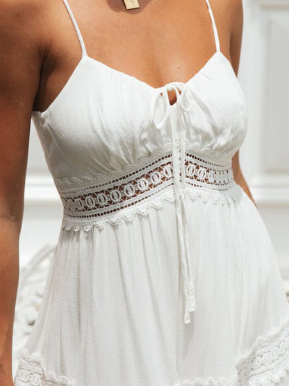 Barbara | Lace Midi Dress with Straps