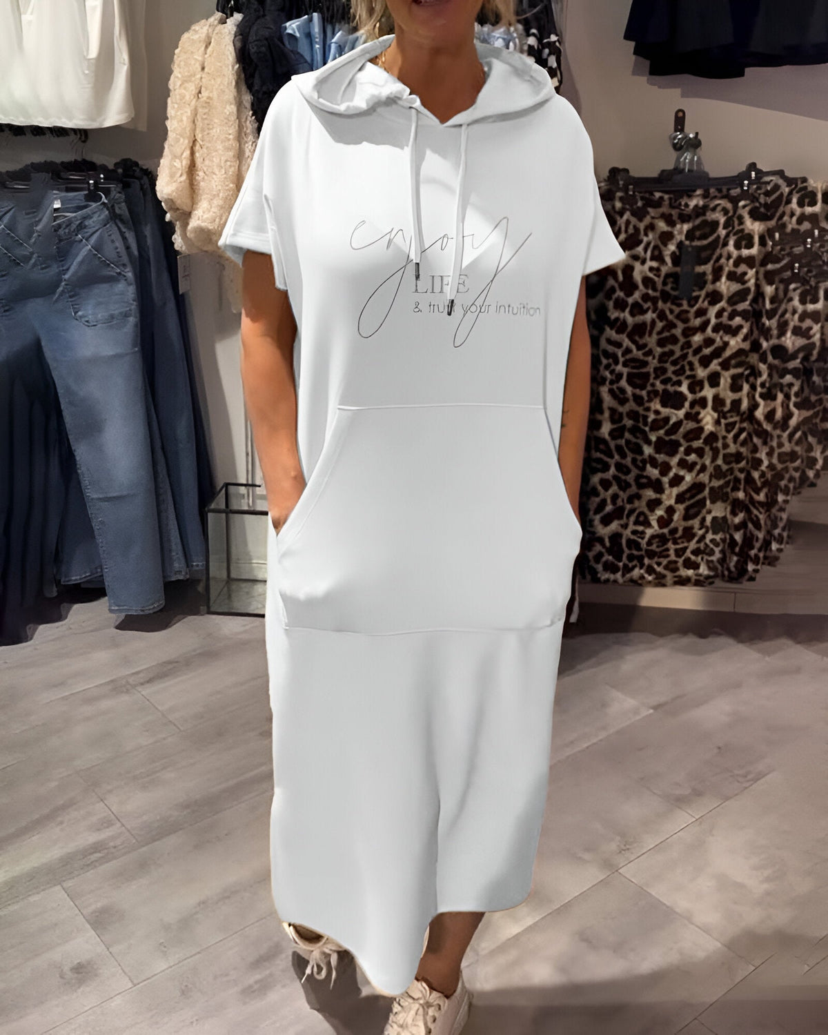 Audrey | Casual Dress with Hood