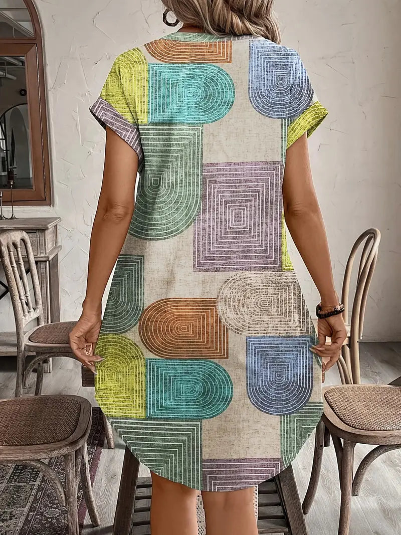 Ayla | Elegant Geometric Dress