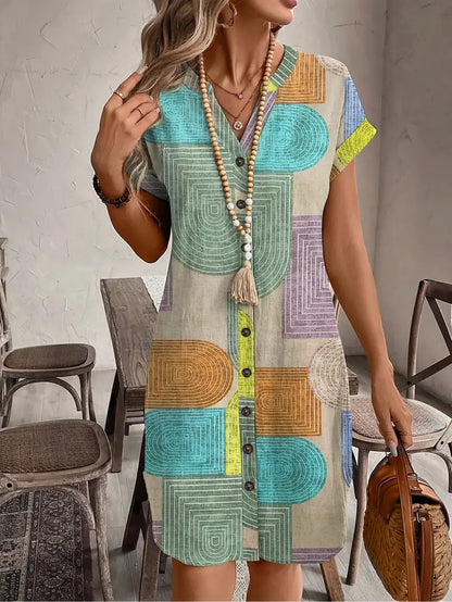 Ayla | Elegant Geometric Dress