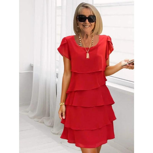 Amelia | Layered Short Sleeve Dress
