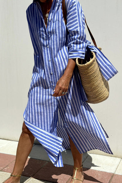 Ayla | Striped Shirt Dress