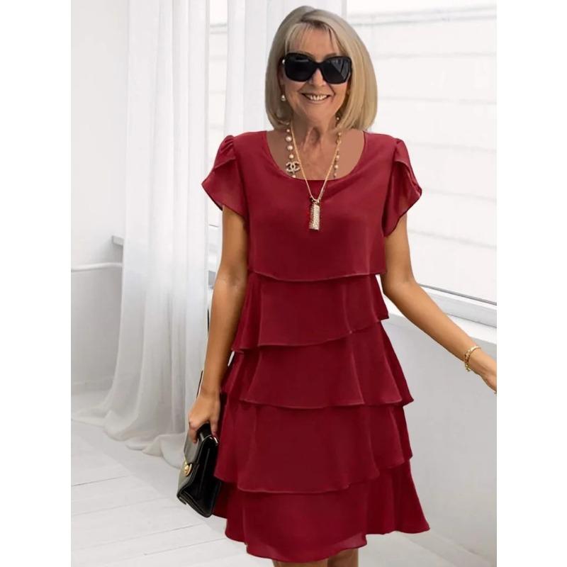 Amelia | Layered Short Sleeve Dress